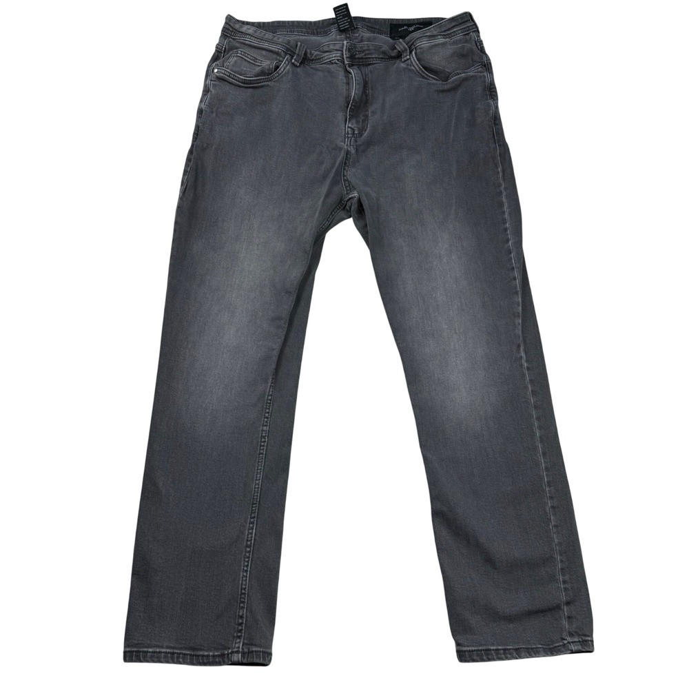 The Perfect Jean NYC Slim Thick Charcoal Gray Stretch Denim Jeans 38x30